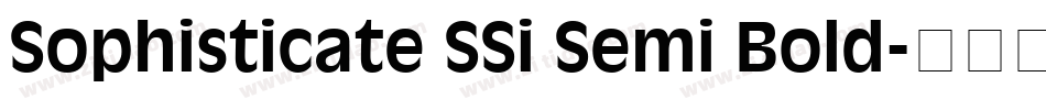 Sophisticate SSi Semi Bold字体转换